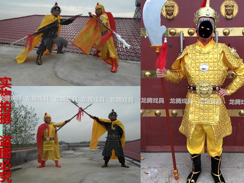 黄金甲兵马俑影视演出儿童盔甲武士古典舞蹈服装古代士兵
