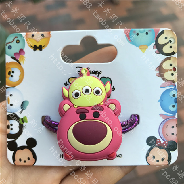 香港迪士尼代购 玩具总动员草莓熊三眼仔 tsum 皮筋发绳发夹头饰