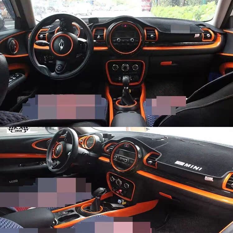 宝马mini cooper clubman f54 仪表内饰改装 仪表台前端饰条5件