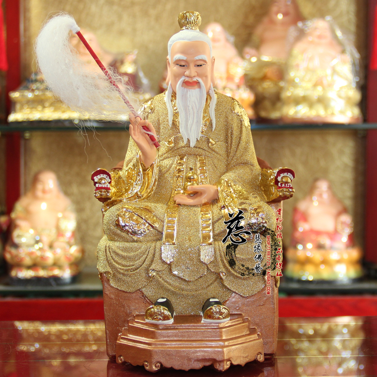 三清神像 太上老君像 原始道德灵宝天尊 树脂居家摆件