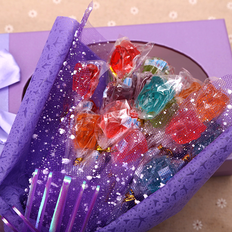 玫瑰花糖果花束棒棒糖送男女友生日礼物糖果糖果创意21只花束礼盒