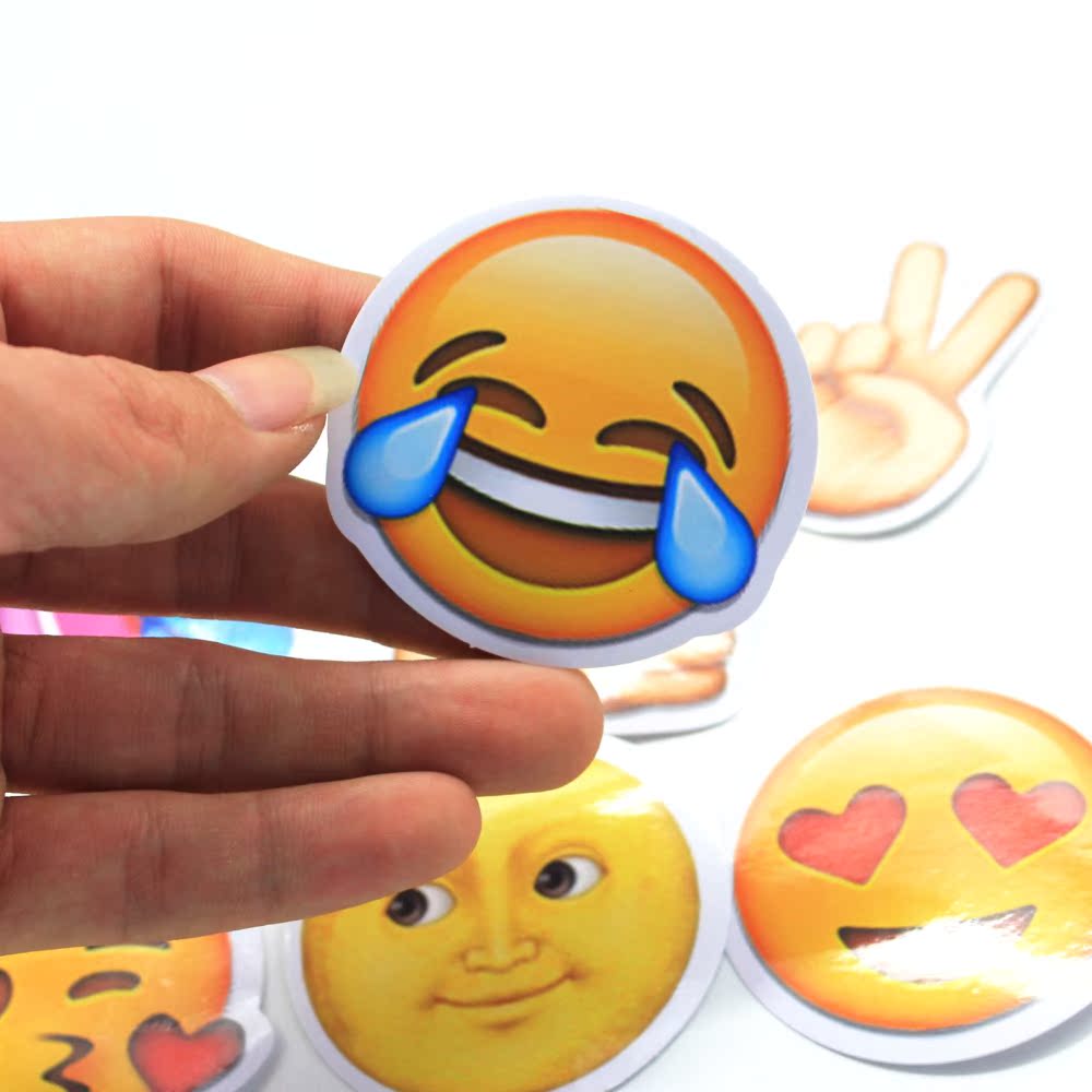 8张 超大emoji 手机表情贴纸 苹果 微信表情符号贴 超大表情贴纸