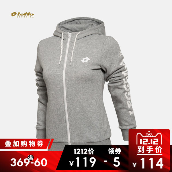 乐途卫衣女士运动生活系列秋季开衫长袖外套连帽针织运动服