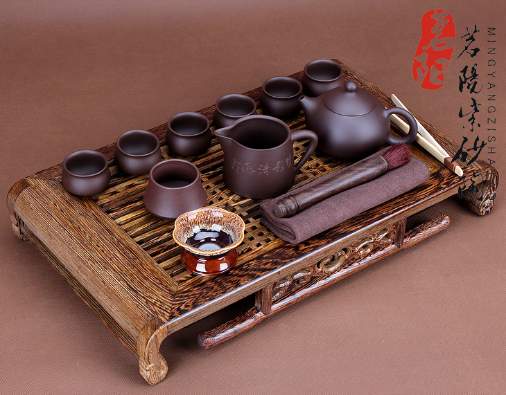 茗阳宜兴紫砂壶功夫茶具套装高档名家工艺师家用套壶整套礼品包邮