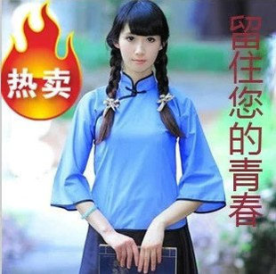 民国学生装女五四青年装棉民国时期古装服装校服毕业服写真中山装