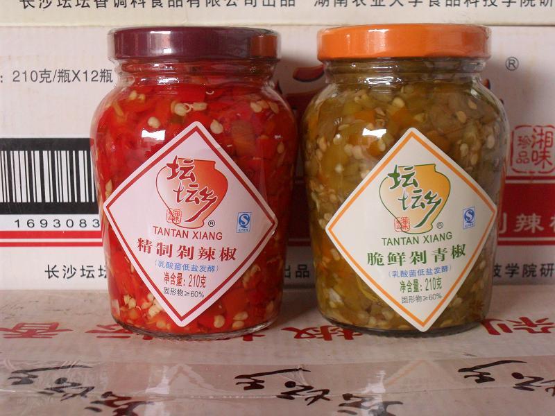 湖南特产坛坛乡剁红辣椒 剁椒蒸鱼头调料 辣椒酱 6瓶包邮