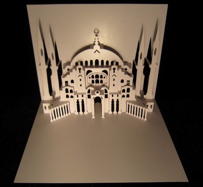 立体构成作业,3d卡纸造型建筑模型纸雕教具折纸手工作业设计图纸