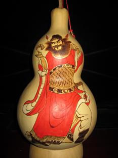 五台山天然手工烙画葫芦招财辟邪镇宅 钟馗图 风水吉祥工艺品包邮