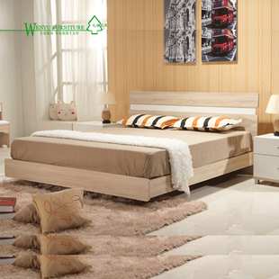 包邮木质床实木板式床韩式床家具床储物床抽屉床双人床气撑气压床