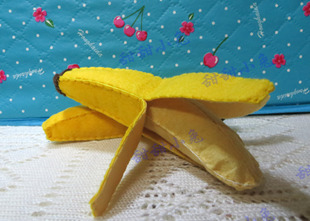 香蕉 不织布水果成品 手工布艺diy成品 蔬菜香蕉 幼儿园手工/办家