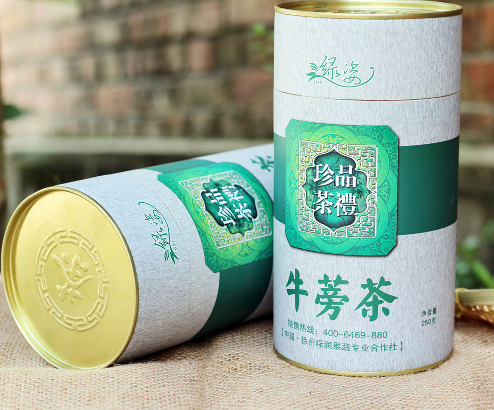 徐州绿姿纯天然正品黄金牛蒡茶圆片250g罐 包邮牛蒡根
