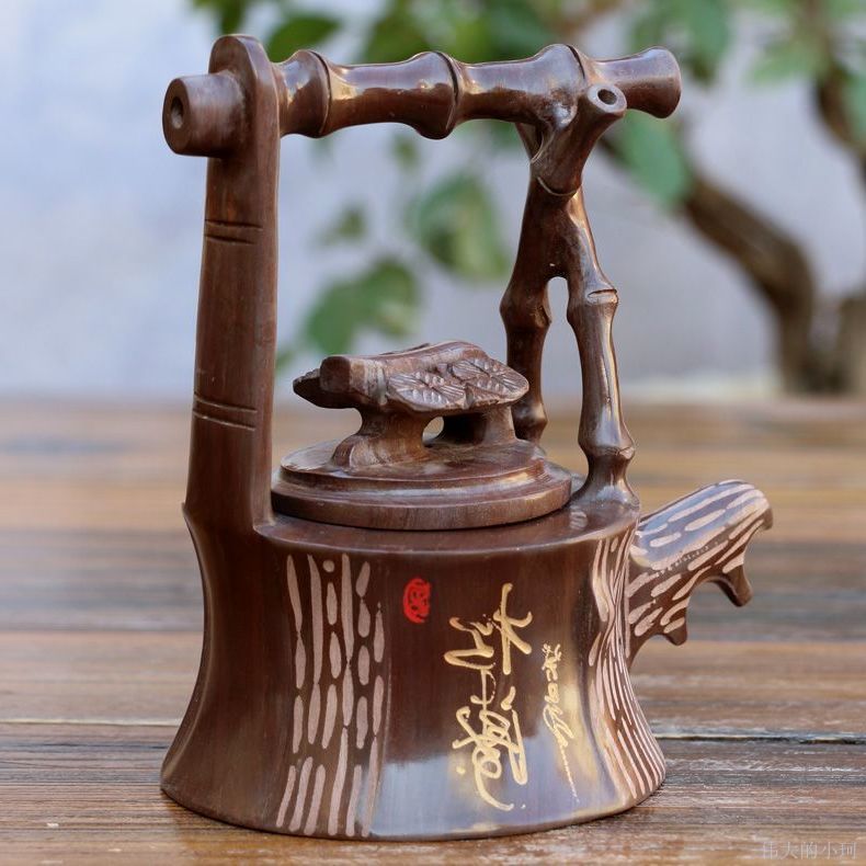 包邮御工坊木鱼石茶具功夫茶具茶壶 古松提梁套装