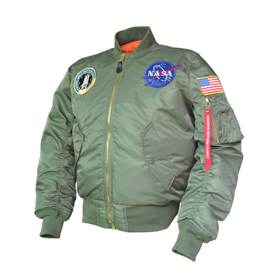 佳仕琪潮牌 徽章nasa ma1 空军夹克飞行服航空外套ma-1大码男女款