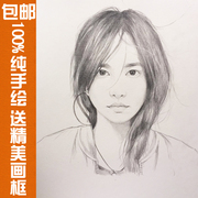 素描手绘头像素描画像彩铅画素描画画像定制真人照片人物画像肖像