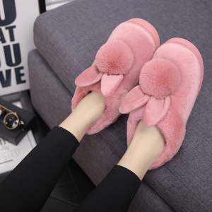 冬韩版卡通兔子棉拖鞋