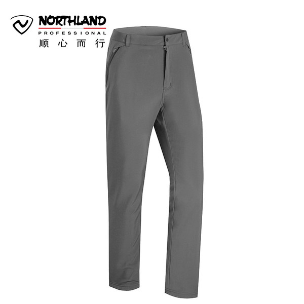 诺诗兰NORTHLAND秋冬户外软壳裤男保暖加绒防风登山裤GF045983