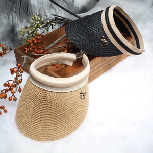 韩国气质草编空顶遮阳帽