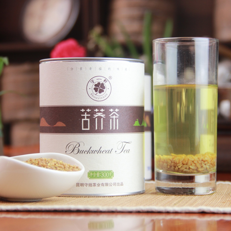 云南守一轩红荞地苦荞茶 高原黄苦荞麦香茶 全胚芽茶300G袋装特产