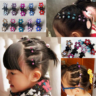 韩国儿童发饰头饰品小女孩宝宝女童盘发器发夹卡水钻抓夹头花批发