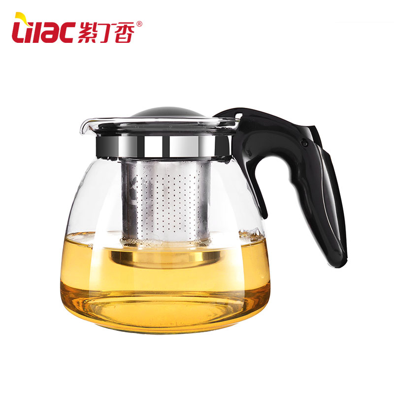 紫丁香 茶壶耐热玻璃过滤 透明花果茶壶泡茶壶泡茶器玻璃水壶茶具