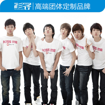 班服定制t恤 女短袖男纯棉圆领衣服diy印字照片