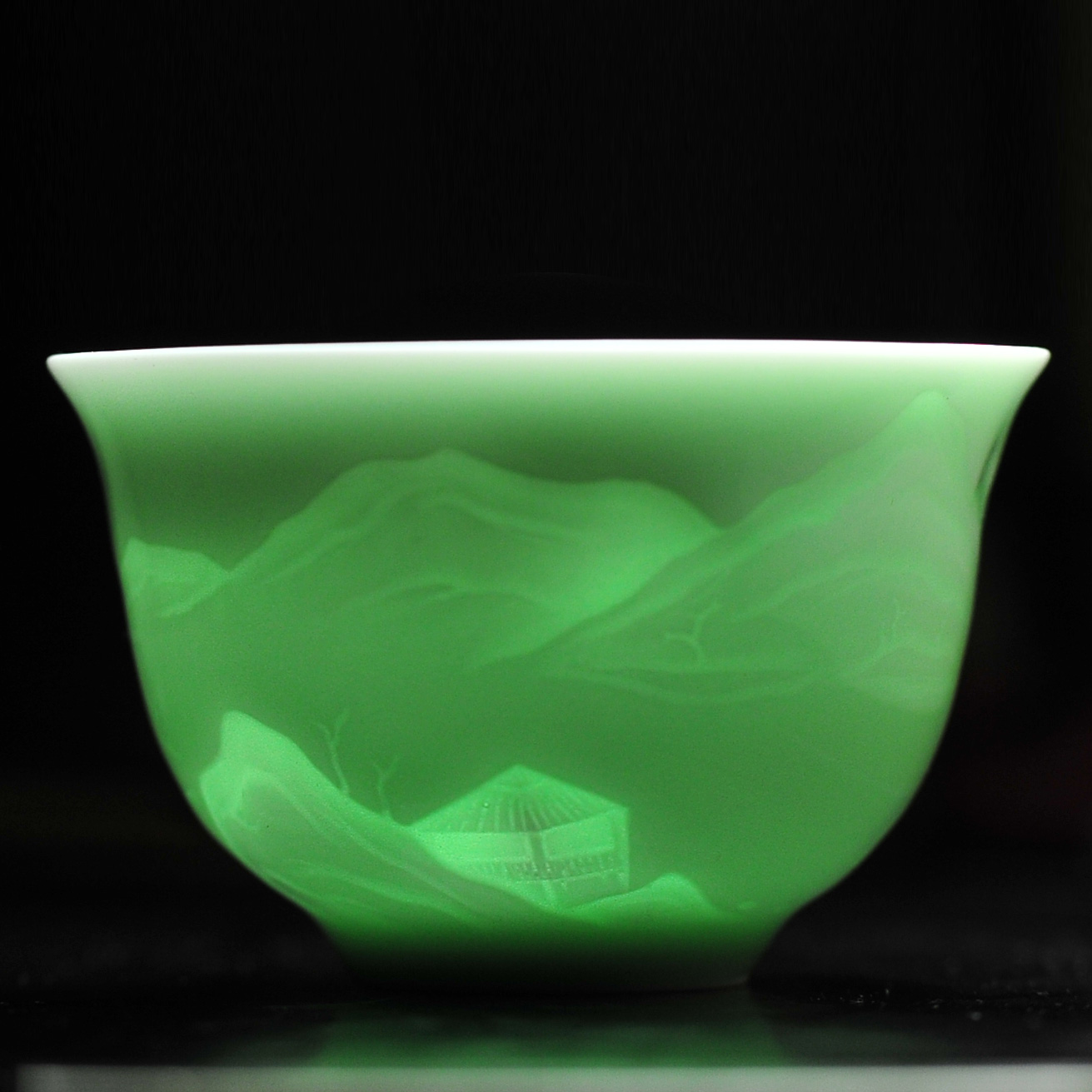 陶瓷故事青瓷品茗杯景德镇陶瓷手绘个人小茶碗主人杯功夫茶具特价
