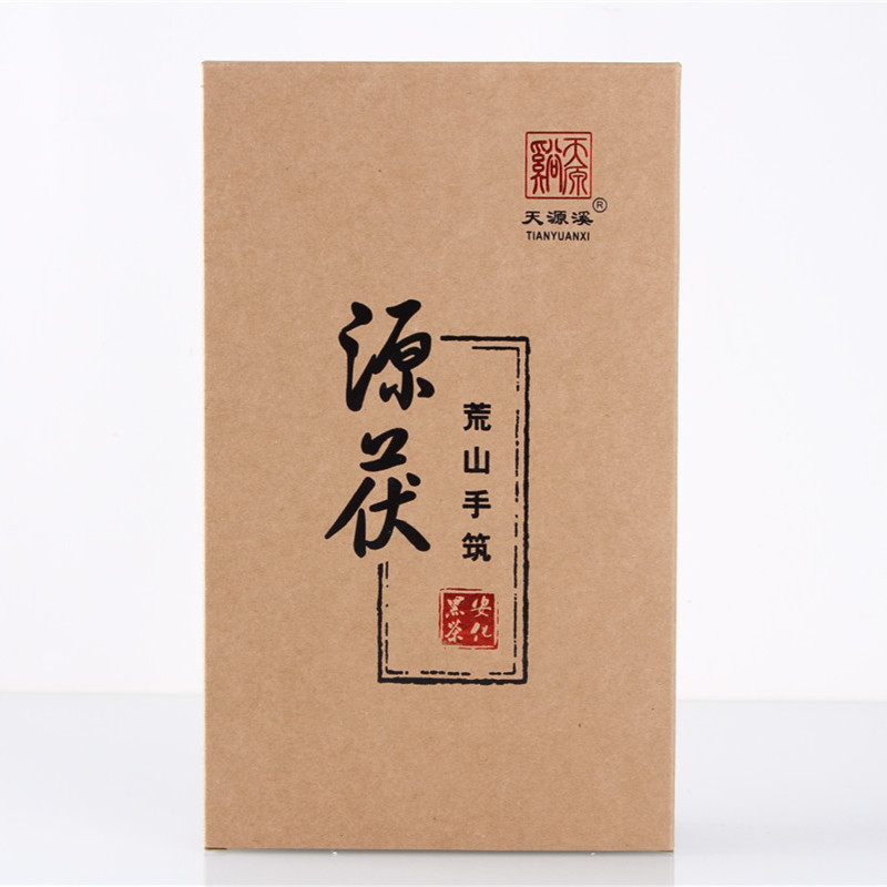 黑茶湖南安化益阳金花茯砖茶荒山手筑茯茶1kg正宗本地料压制