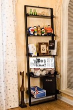 欧式新款靠墙梯子式梯架边架书柜展示架置物架格架层梯形书架货架