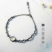 欧美情人节森系纯银女人精美手链925银生日礼物礼物银饰品饰品