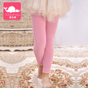 2014韩版儿童装<em>女童</em>糖果色拉绒<em>九分裤</em>宝宝加