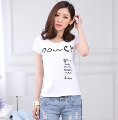 天天特价夏季纯棉圆领短袖t恤女半袖条纹体恤