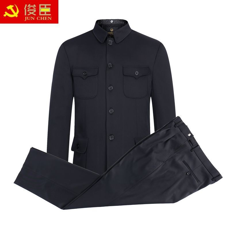 中山装]休闲男士中山装评测 男士中山装定制价