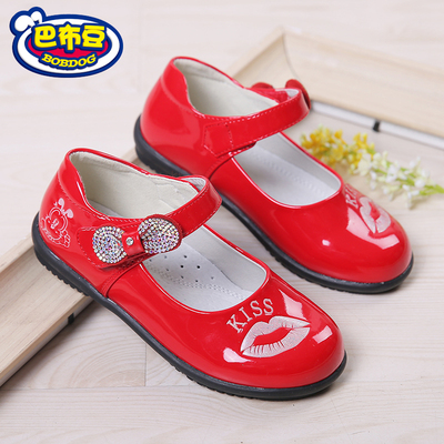 巴布豆女童皮鞋公主鞋2016秋季新款学生单鞋