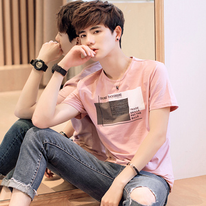 青年圆领纯棉t恤