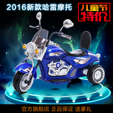 哈雷摩托儿童电动车新款儿童大型电动车摩托双驱三轮摩托可座摩托图片