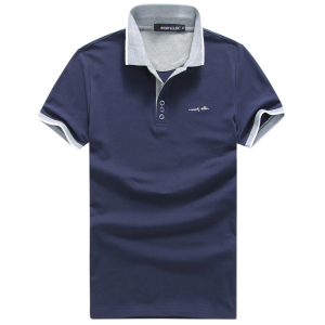 青年纯色polo衫