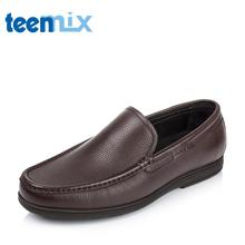 Teenmix/天美意秋季专柜同款舒适平跟牛皮男休闲鞋1TG01CM5图片