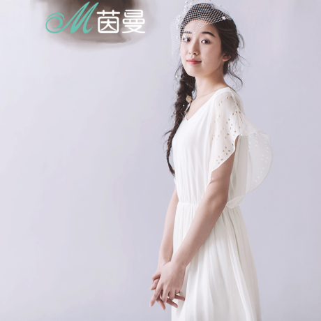 茵曼旗舰店2017夏装新款气质女装真丝连衣裙桑蚕丝裙女中长裙子商品大图
