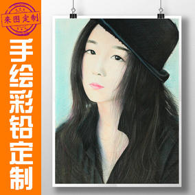 素描画像彩铅画纯手绘照片真人代画定制 人物 头像人像肖像铅笔画