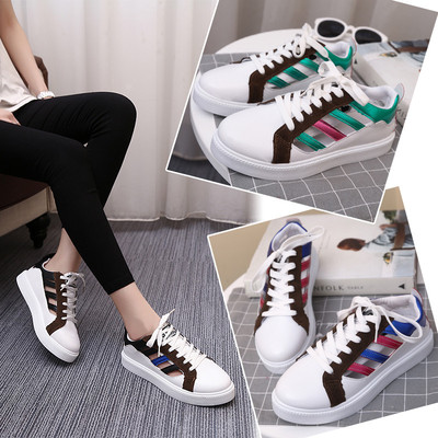 白色帆布鞋女夏2016明星同款平跟学生韩版小