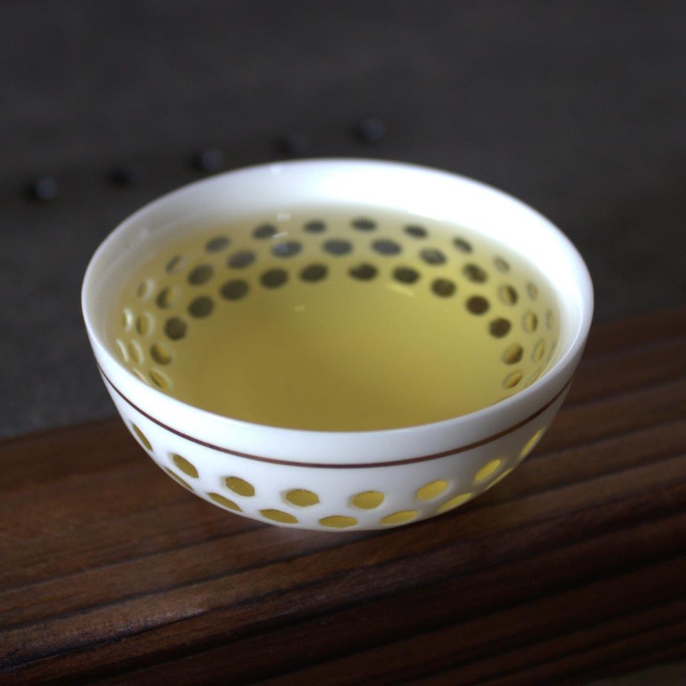 镂空玲珑杯 薄胎青花瓷茶杯水晶镂空杯陶瓷杯功夫茶具个人品茗杯