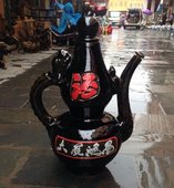 50斤酒大酒瓶 景德镇陶瓷酒瓶酒坛窑变乌金釉酒坛葫芦酒坛大酒瓶装