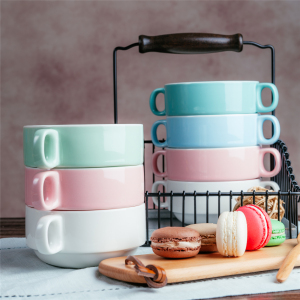 创意双耳陶瓷碗