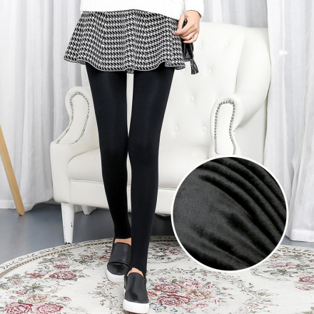 洛俪娅舍秋冬木棉加绒加厚打底裤女外穿带洞踩