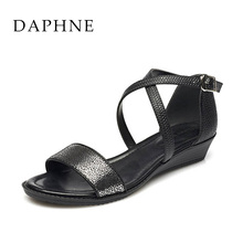 女鞋 1515303029 罗马风露趾中跟休闲凉鞋 达芙妮春夏款 Daphne