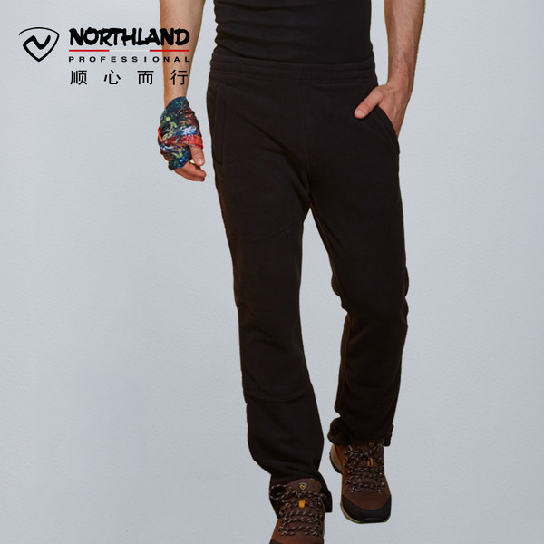 诺诗兰NORTHLAND秋冬户外男抓绒裤防风加厚保暖运动长裤GF045625
