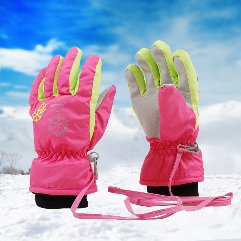 MARSNOW正品超保暖儿童滑雪手套亲子款防