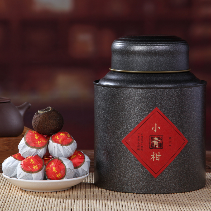 自然生晒 柑普茶 新会陈皮 普洱茶 宫延普茶 熟茶 礼盒装 小青柑