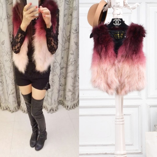 热销皮草 真皮真毛<em>狐狸毛</em>脚毛<em>短款</em> 女皮草<em>马甲</em>