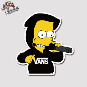 辛普森一家the simpsons贴纸行李箱贴纸周边音乐贴笔记本防水贴纸